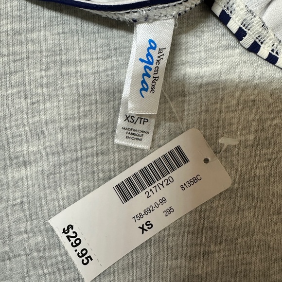 La Vie en Rose Aqua dark blue and white striped bottoms - Picture 4 of 4